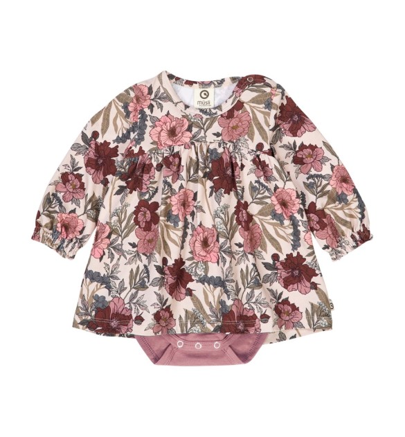 Bodykleid langarm Blumen