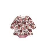 Bodykleid langarm Blumen