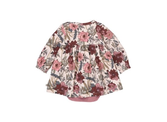 Bodykleid langarm Blumen