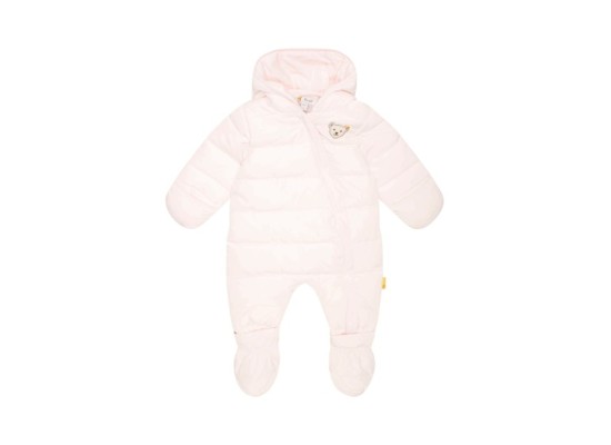 Steppoverall mit abnehmbarem Fuß und Kapuze Bär