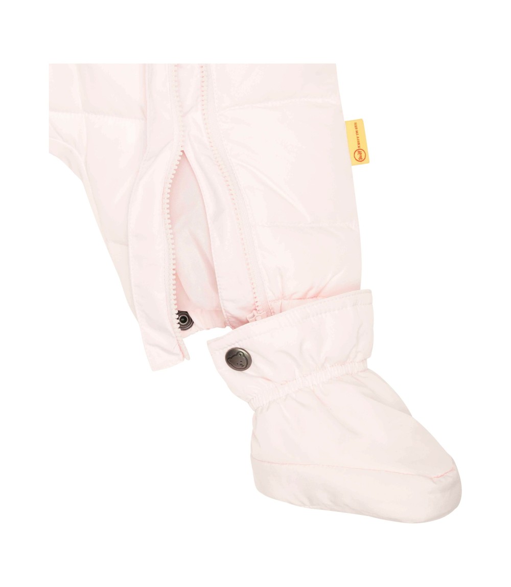 Steppoverall mit abnehmbarem Fuß und Kapuze Bär