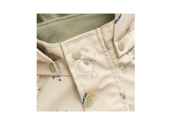 Regenjacke mit abnehmbarer Kapuze gefüttert Tiere