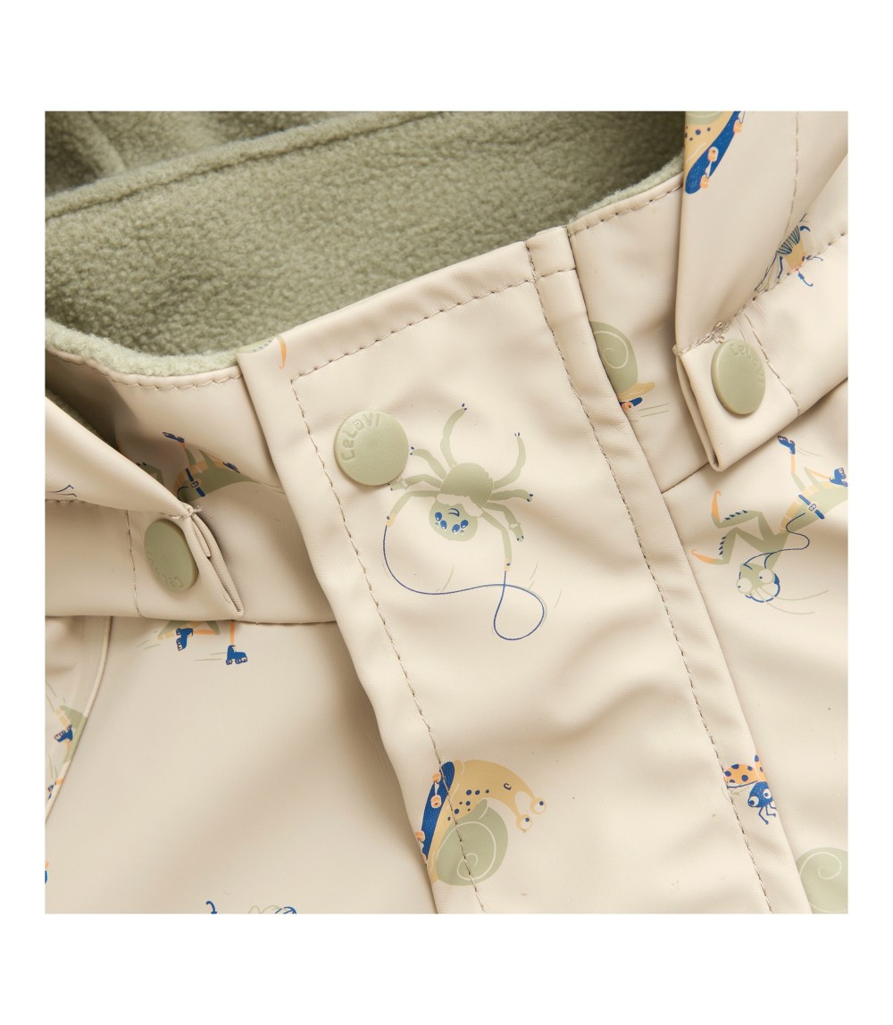 Regenjacke mit abnehmbarer Kapuze gefüttert Tiere