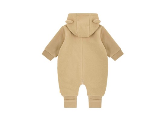 Fleece-Overall Kapuze mit Ohren und Klappfuß