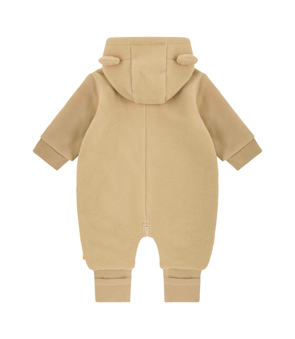Fleece-Overall Kapuze mit Ohren und Klappfuß