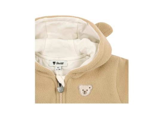 Fleece-Overall Kapuze mit Ohren und Klappfuß