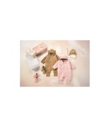 Fleece-Overall Kapuze mit Ohren und Klappfuß