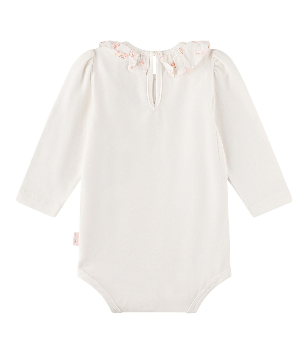 Body langarm Rüschenkragen