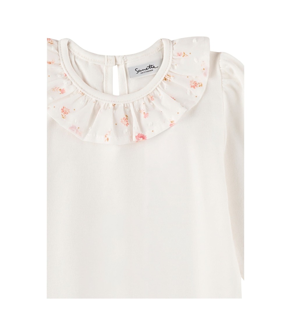 Body langarm Rüschenkragen