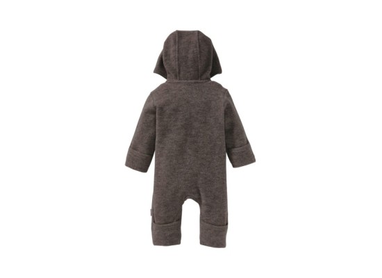 Wollfleece-Overall mit Klappbündchen aus Merinowolle