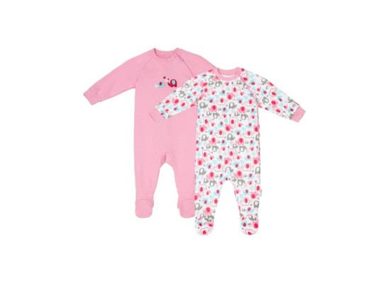 2er-Pack Schlafoveralls Elefant