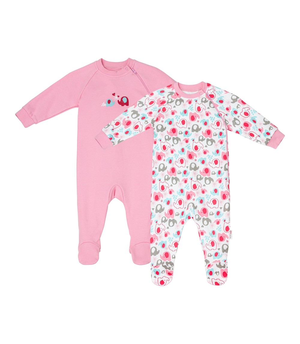 2er-Pack Schlafoveralls Elefant