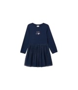 Kleid langarm mit Tüllrock Leoprint