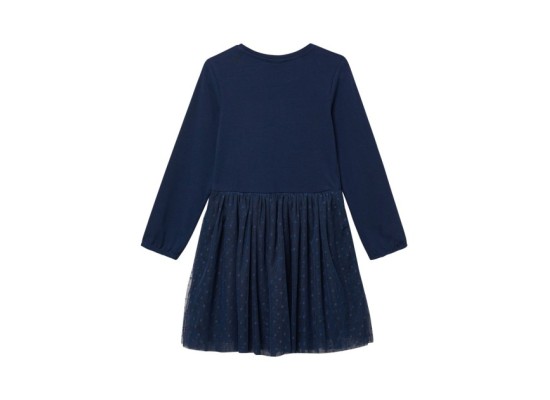 Kleid langarm mit Tüllrock Leoprint