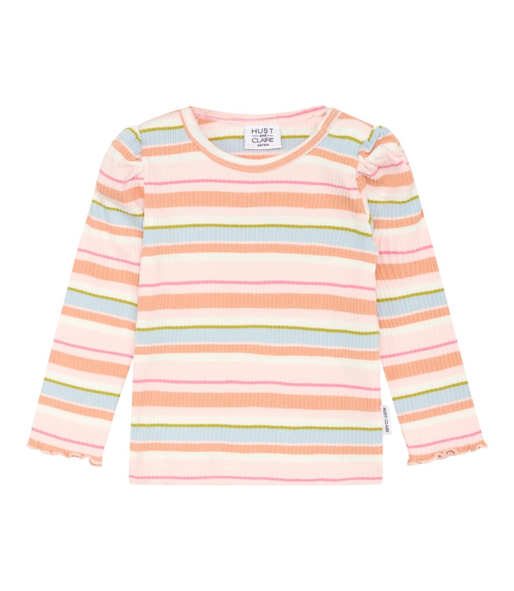 Shirt langarm Ringel Rippqualität