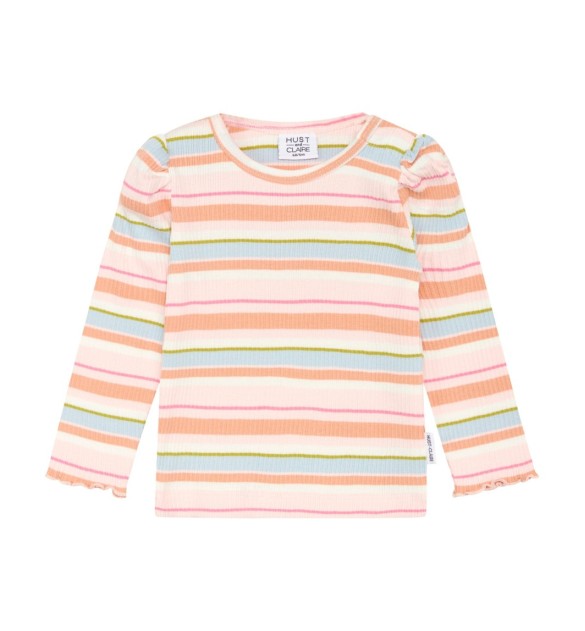 Shirt langarm Ringel Rippqualität