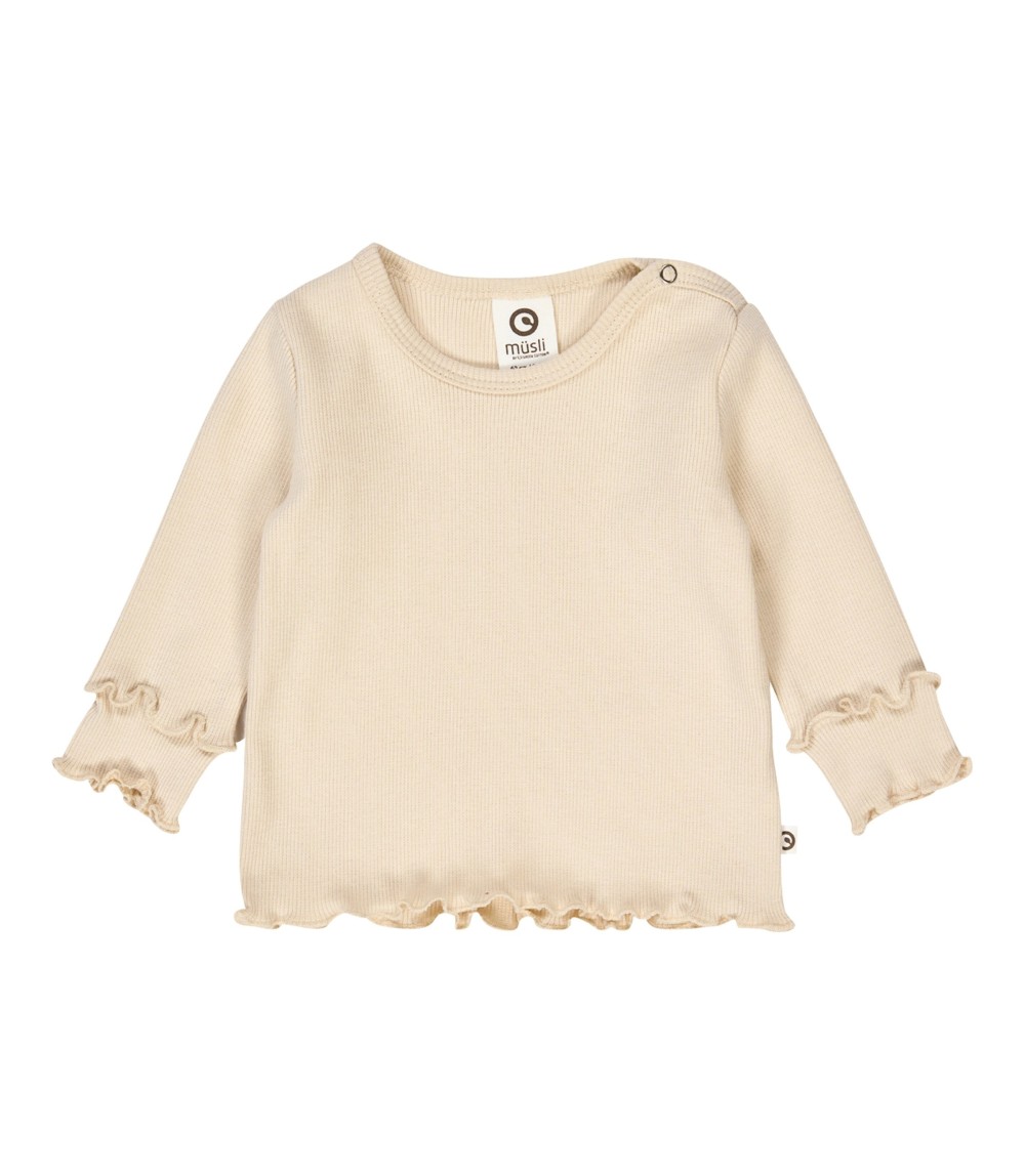 Shirt langarm mit Mitwachsbündchen Rippqualität