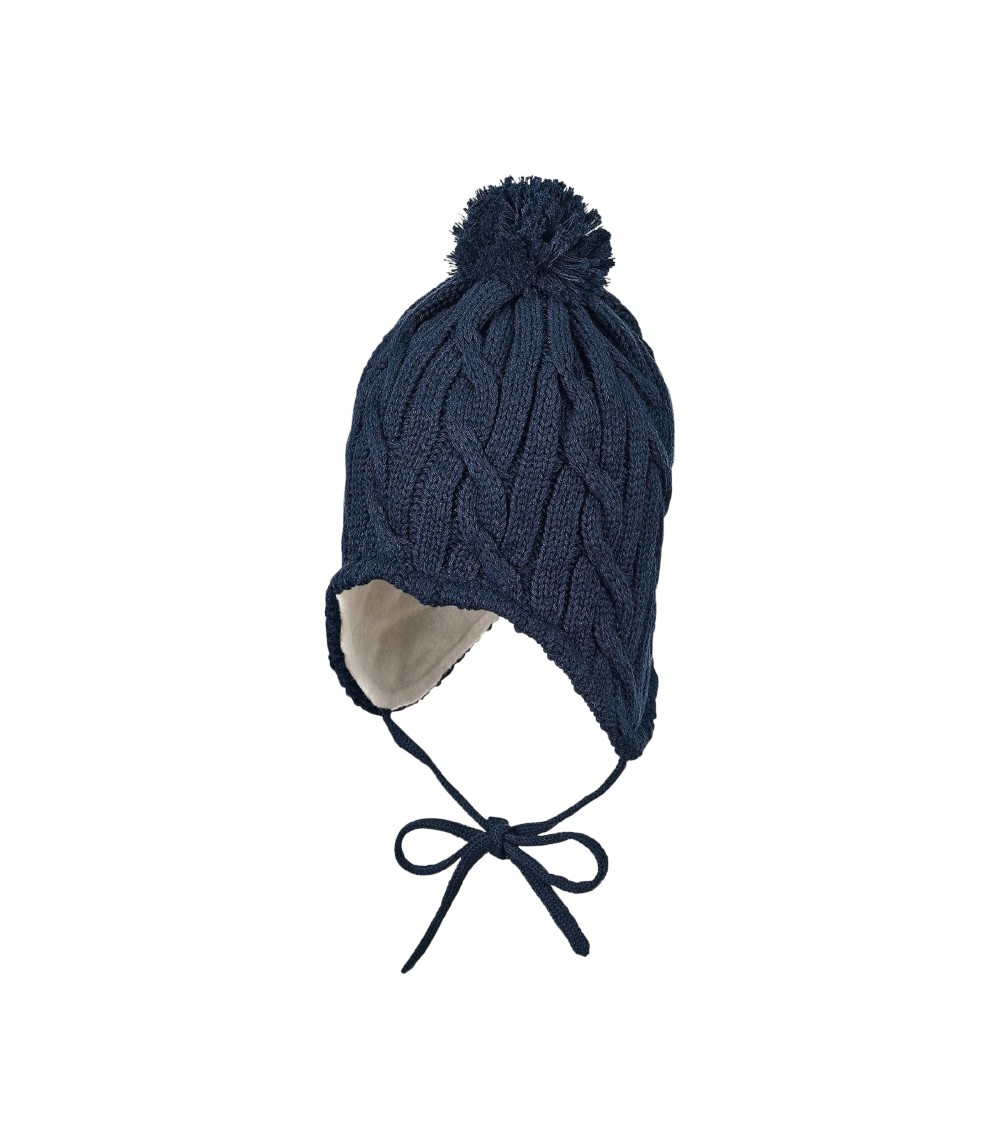 Wintermütze Strick Bommel