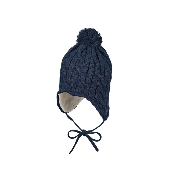 Wintermütze Strick Bommel