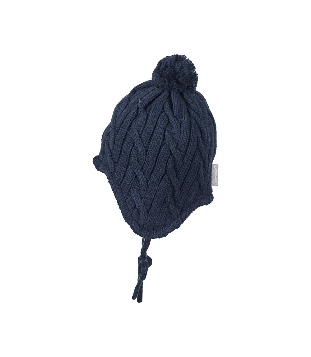 Wintermütze Strick Bommel