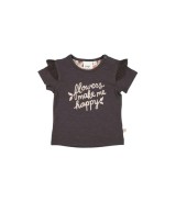 T-Shirt Flowers Stick-Rüsche