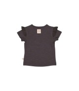 T-Shirt Flowers Stick-Rüsche