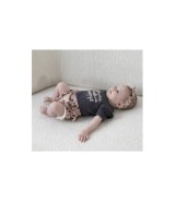 T-Shirt Flowers Stick-Rüsche