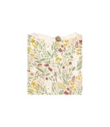 Kleid kurzarm Leinenoptik Blumen