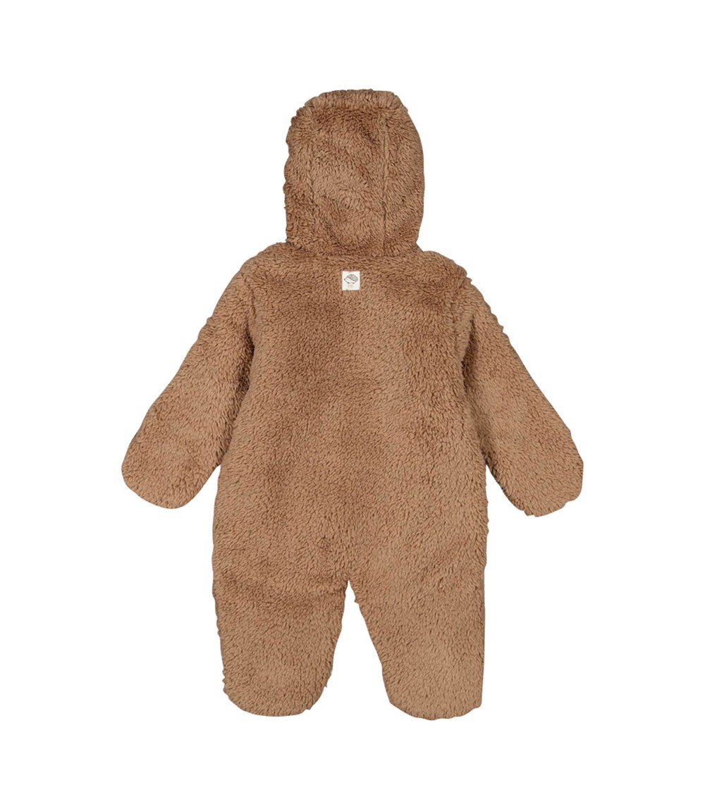 Plüschoverall mit Fuß und Kapuze mit Ohren