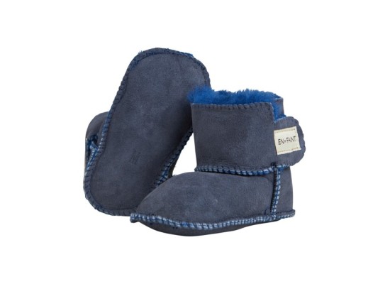 Lammfellschuhe mit Klettverschluss