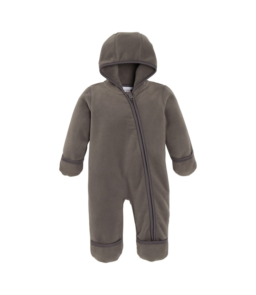 Fleece-Overall mit Kapuze