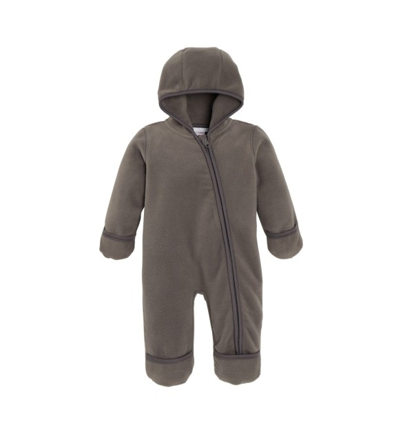 Fleece-Overall mit Kapuze