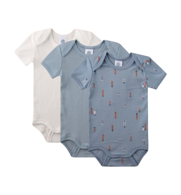 3er-Pack Bodys kurzarm Türme