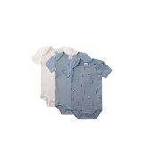 3er-Pack Bodys kurzarm Türme