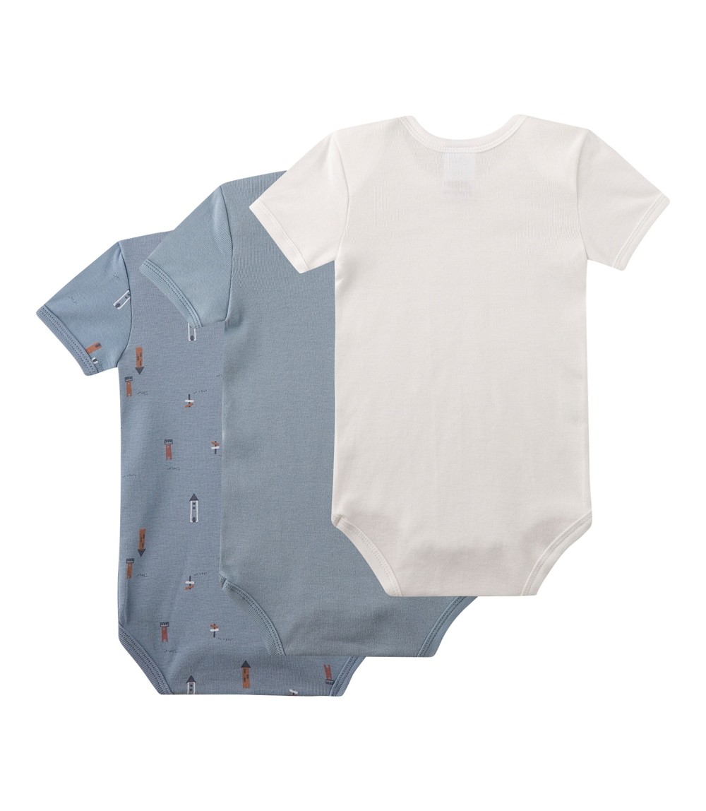 3er-Pack Bodys kurzarm Türme