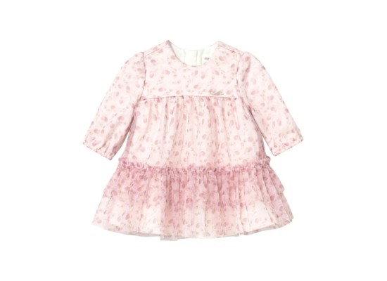 Tüllkleid langarm Blüten