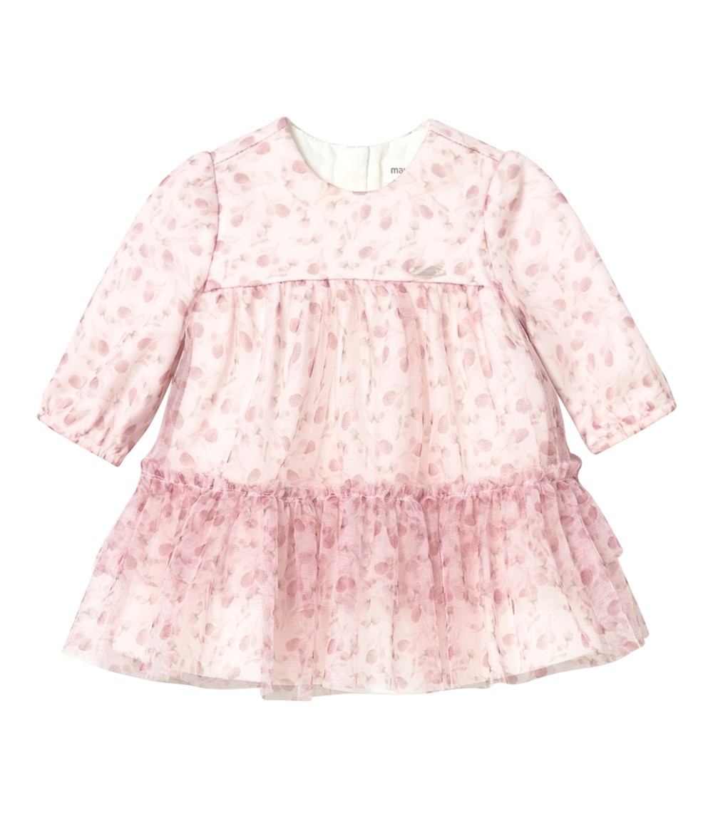 Tüllkleid langarm Blüten