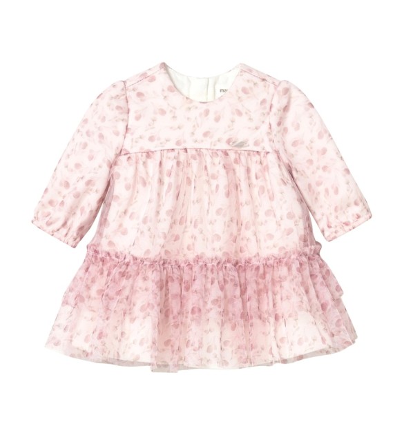 Tüllkleid langarm Blüten