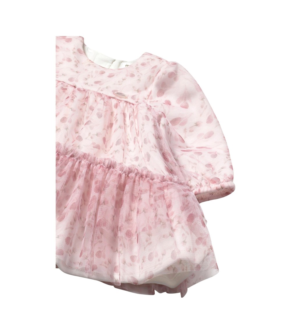 Tüllkleid langarm Blüten