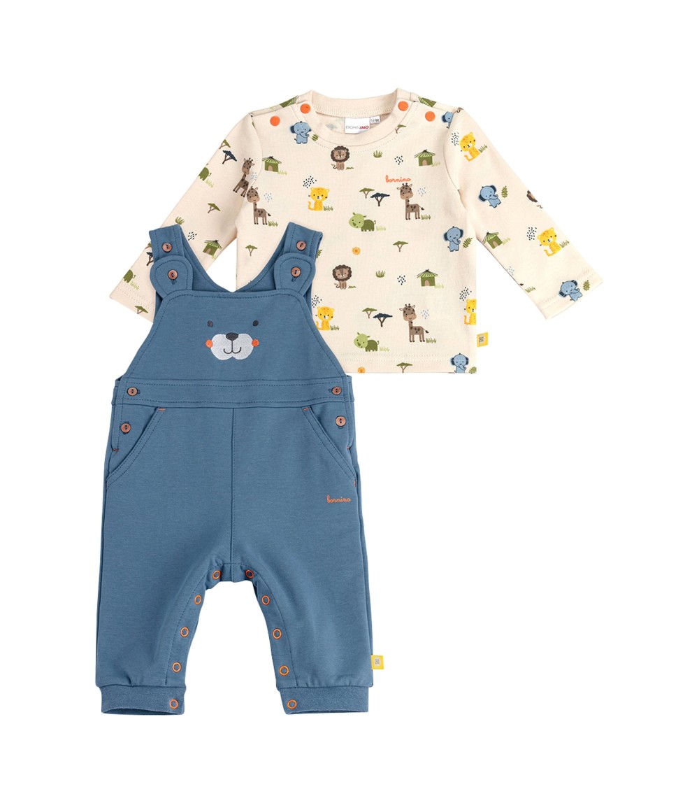 2-tlg. Set Latzhose und Shirt langarm