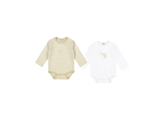 2er-Pack Bodys langarm Igel Ringel