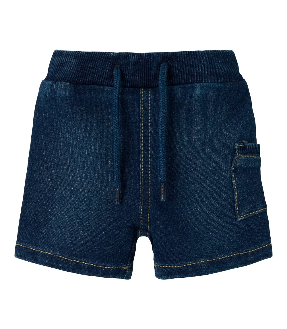 Jogging-Jeansshorts mit Tasche