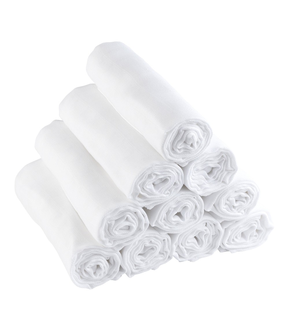10er-Pack Mullwindeln 80x80 cm