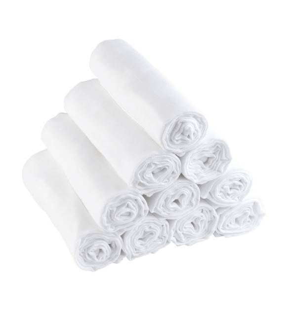 10er-Pack Mullwindeln 80x80 cm