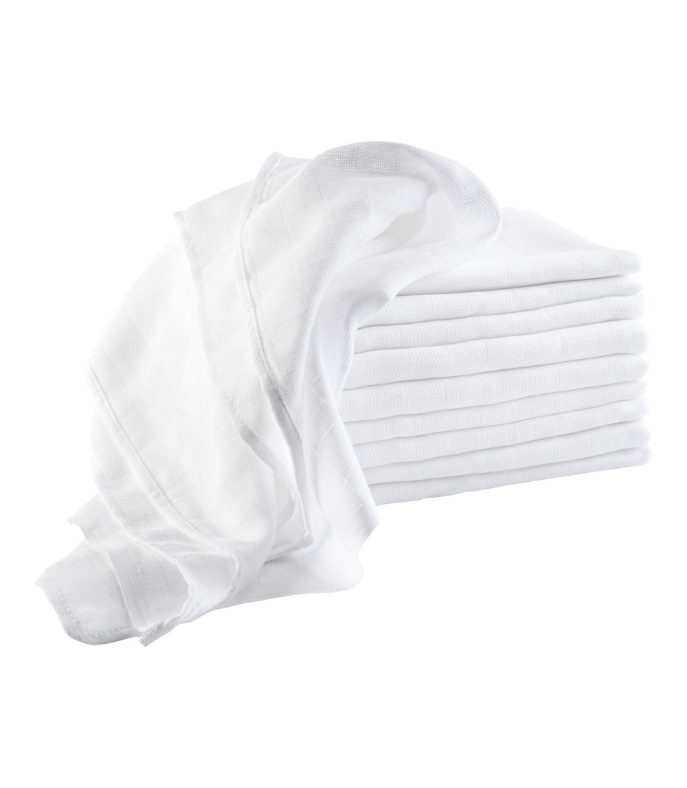 10er-Pack Mullwindeln 80x80 cm