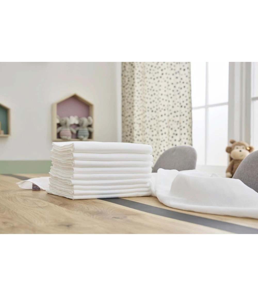 10er-Pack Mullwindeln 80x80 cm