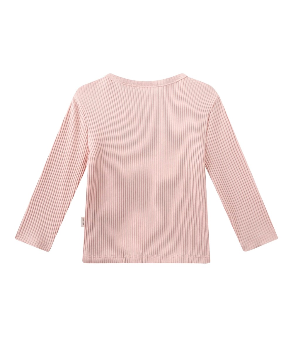 Shirt langarm Rüschen Rippqualität