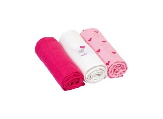 3er-Pack Mullwindeln 80x80 cm