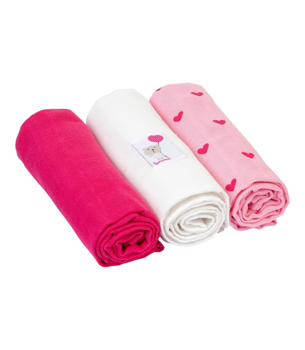 3er-Pack Mullwindeln 80x80 cm