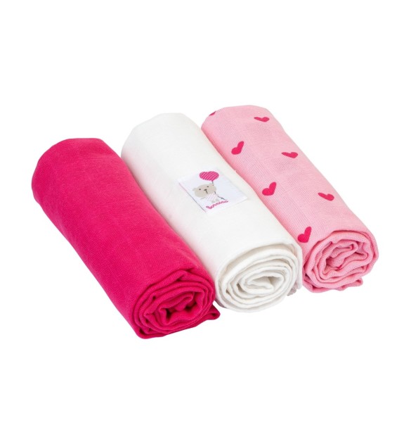 3er-Pack Mullwindeln 80x80 cm